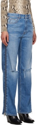 Stella McCartney Blue Zip Jeans