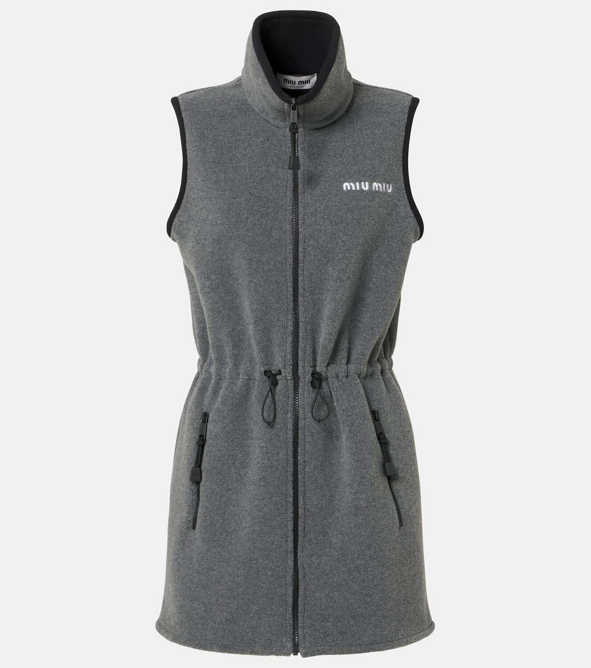 Miu Miu Logo fleece minidress Miu Miu