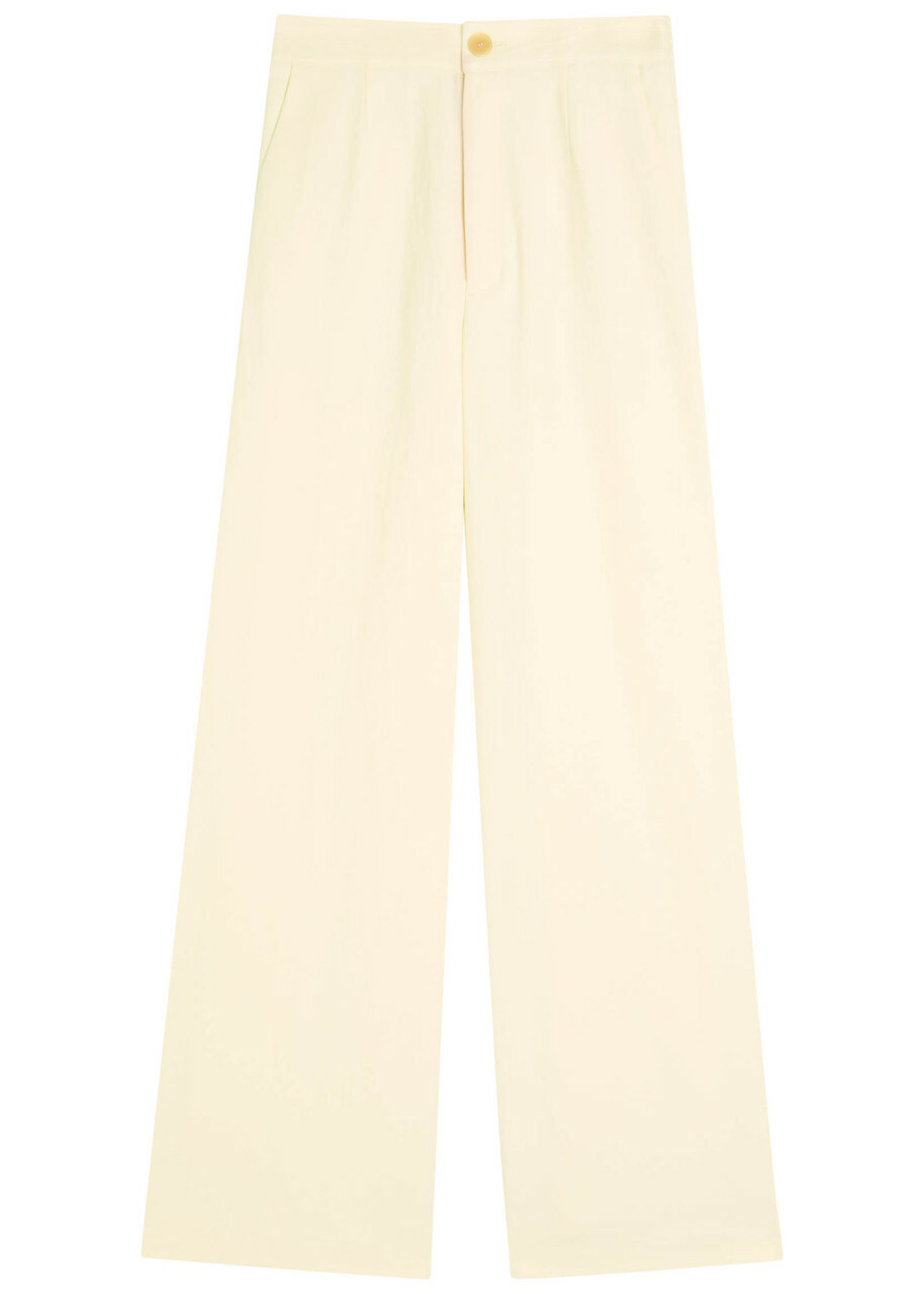 Forte_forte Cotton-blend Trousers Cream
