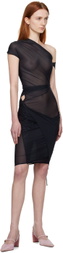 Jade Cropper Black Wrap Midi Dress