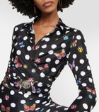 Versace x Dua Lipa printed jersey top