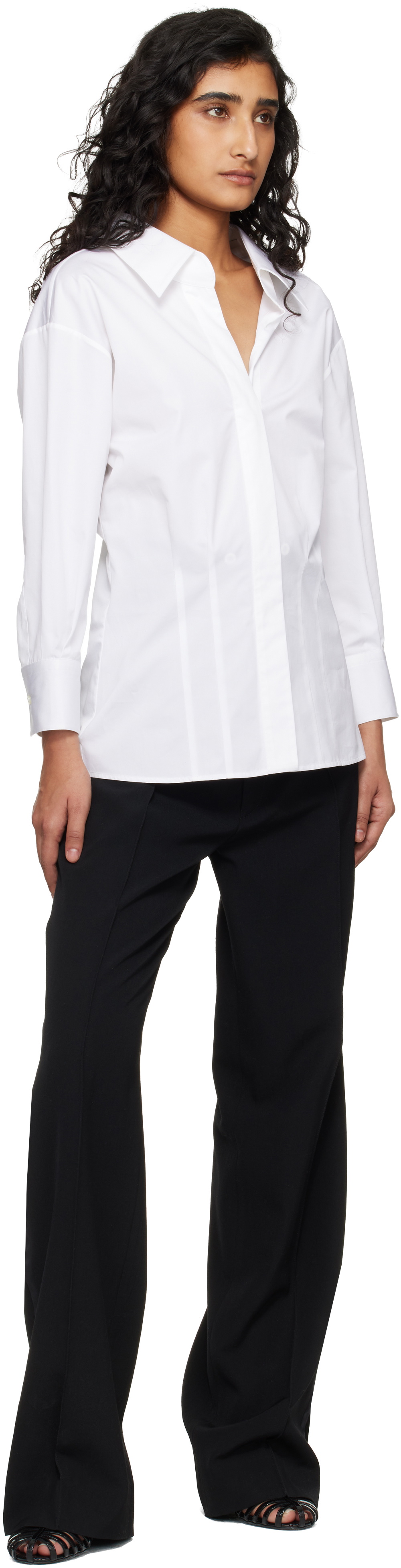 Givenchy White Slashed Poplin Shirt