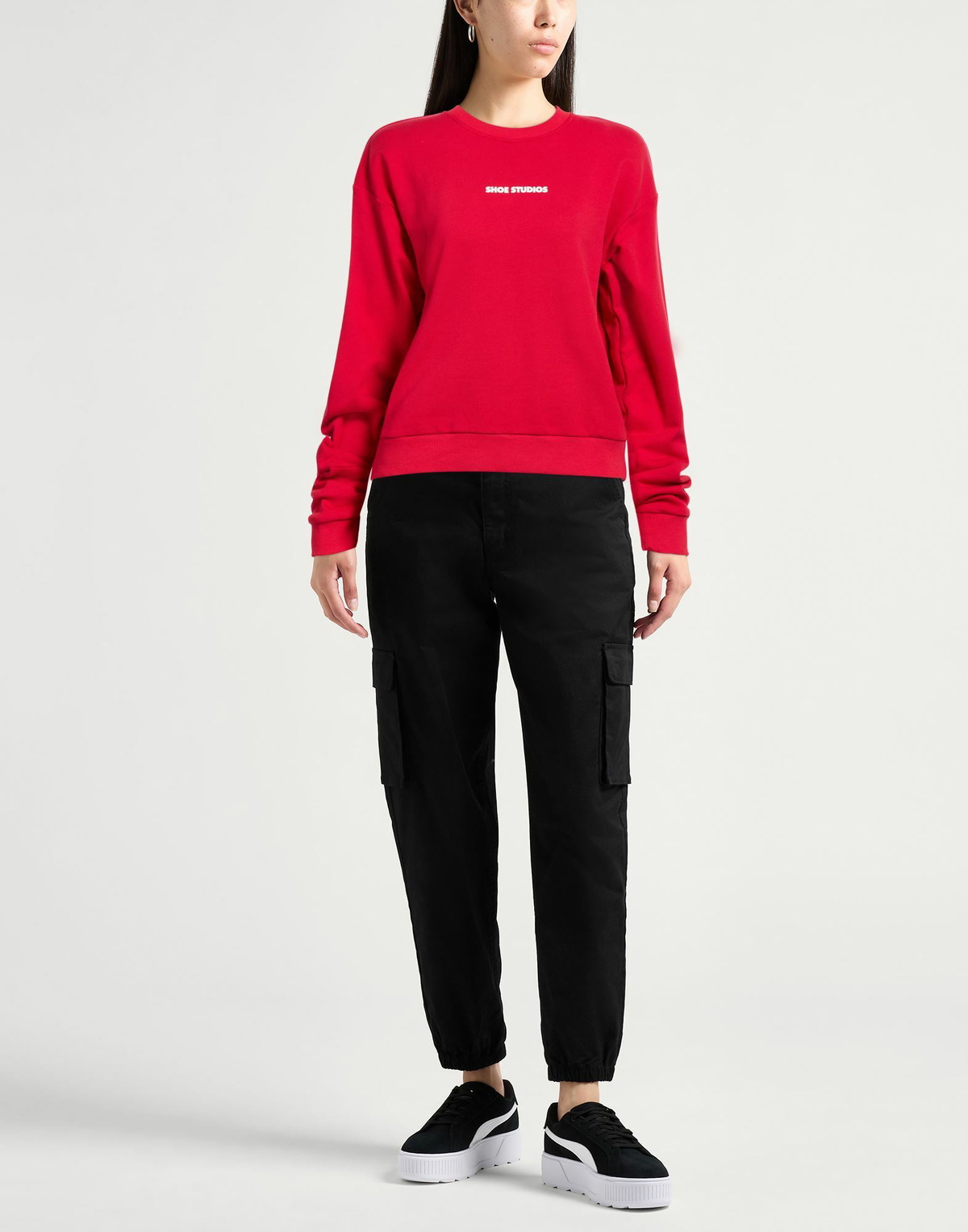 Shoe Womens Sweatshirt in Red