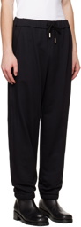 Wooyoungmi Black Embroidered Lounge Pants