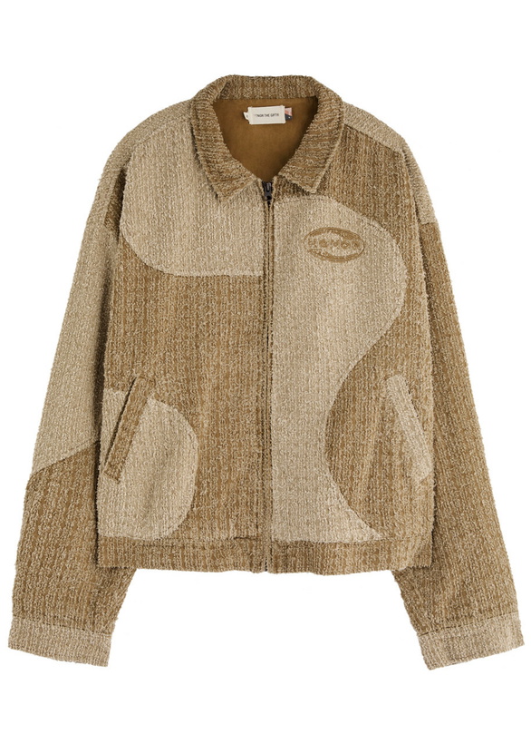 Photo: Honor The Gift Panelled Bouclé Cotton Jacket Tan