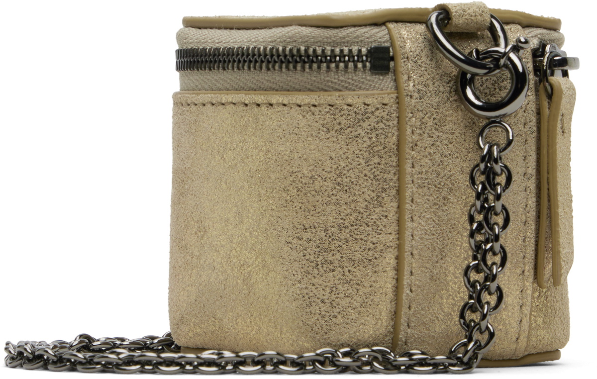 Maison Margiela Gold Mini Cube Chain Bag