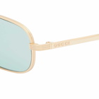 Gucci Men's Eyewear GG1457S Sunglasses in Gold/Green