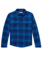 Outerknown - Cloud Checked Organic Cotton-Blend Shirt - Blue