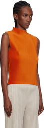 PLEATS PLEASE ISSEY MIYAKE Orange Mist July Tank Top
