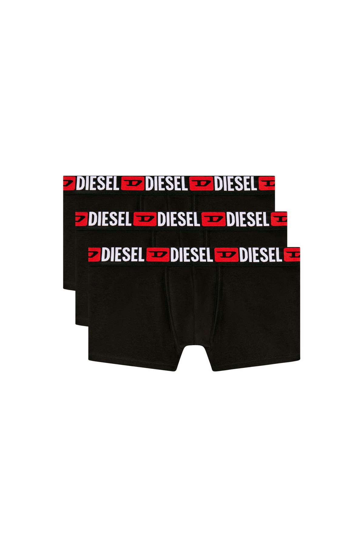 Diesel Three-pack of all-over logo waist boxers - Trunks Mens in Black