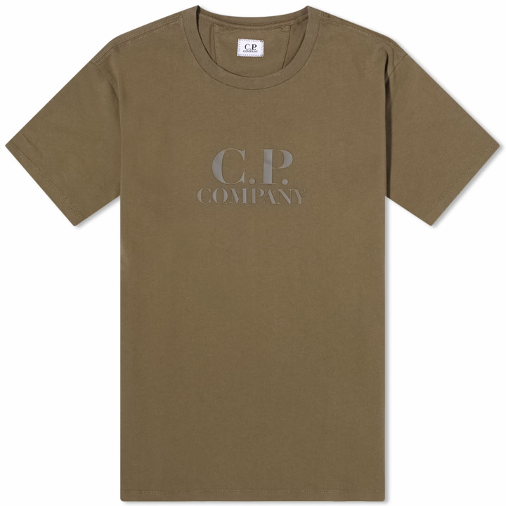 Photo: C.P. Company Men's Embossed Logo T-Shirt in Ivy Green