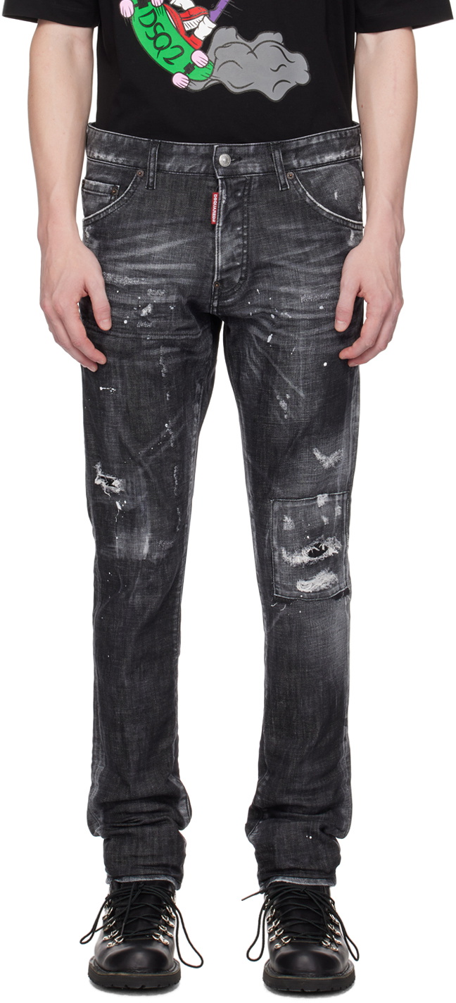 Dsquared2 Black Ripped Cool Guy Jeans Dsquared2