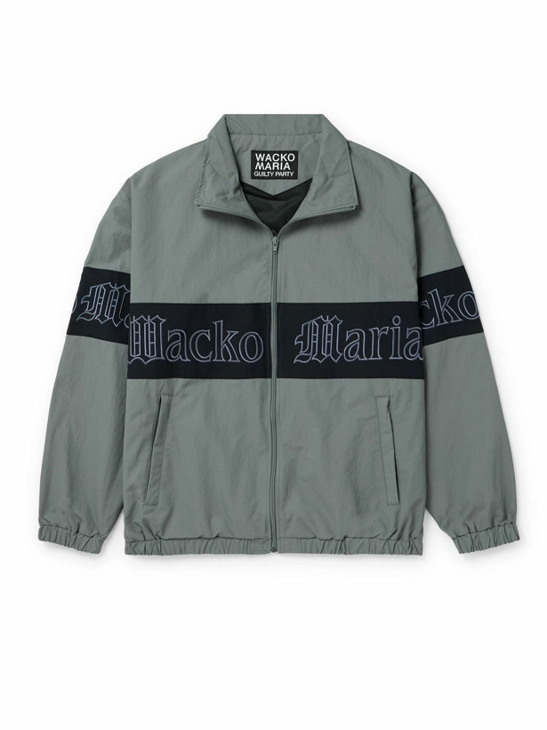 Photo: Wacko Maria - Logo-Embroidered Colour-Block Nylon Track Jacket - Gray