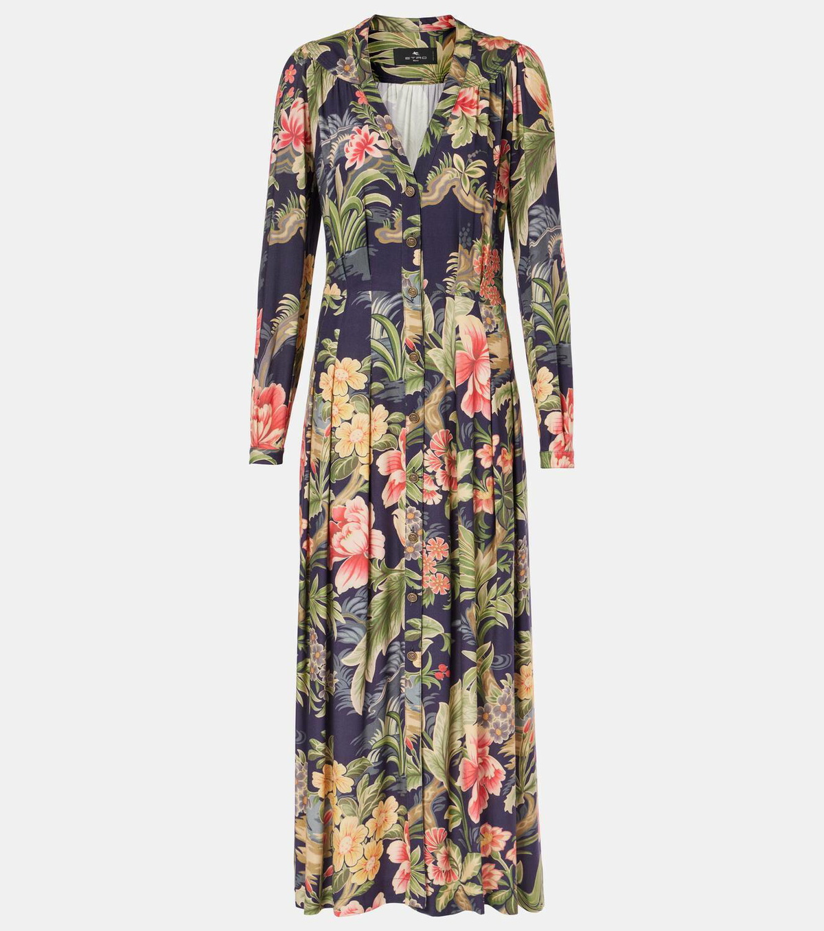 関税込【ETRO】Jersey and fil coupe jacquard maxi dress Etro Jersey and fil coupé jacquard maxi dress Etro