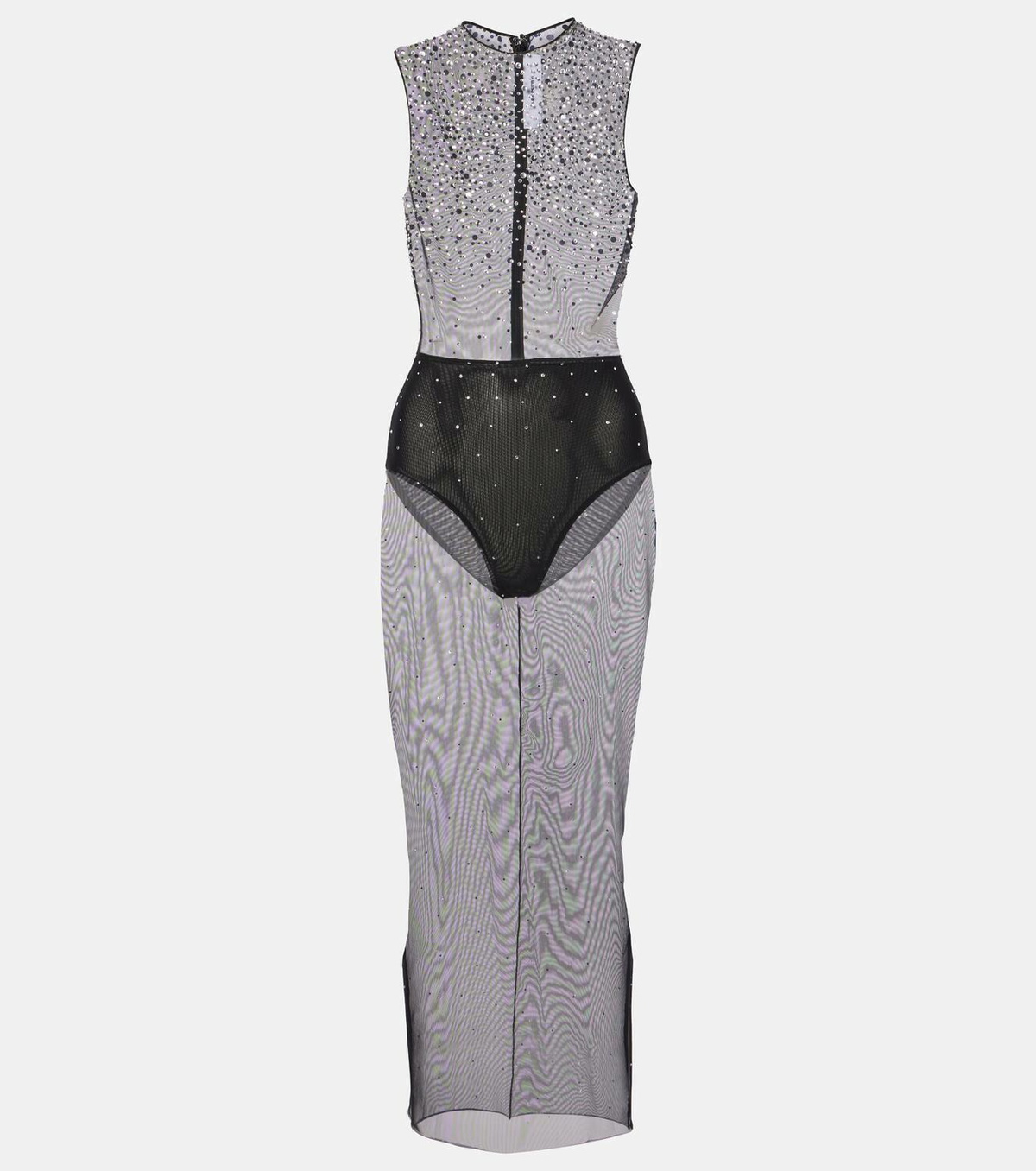 Alex Perry Crew embellished mesh midi dress Alex Perry