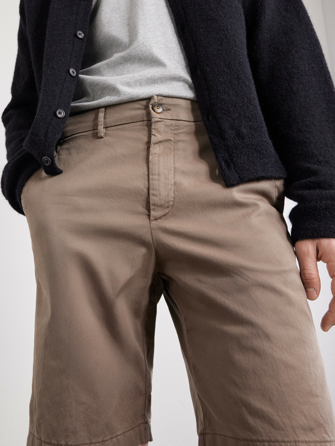 Canali - Straight-Leg Stretch Cotton-Blend Gabardine Shorts - Brown