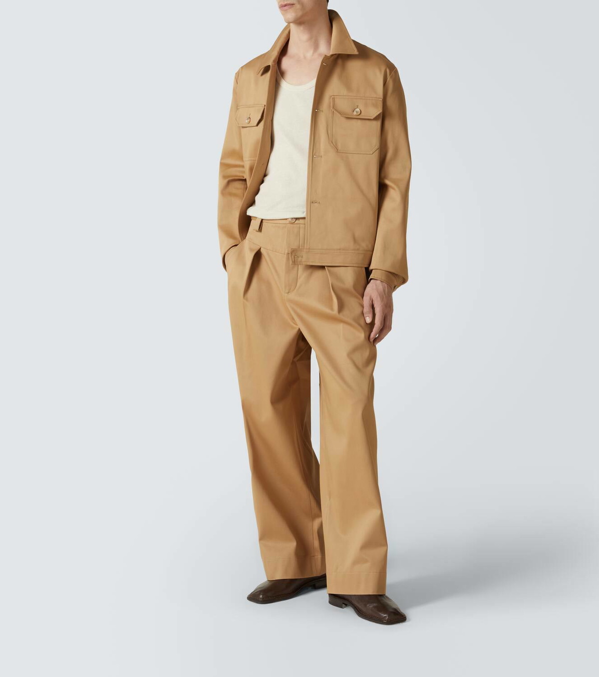 King & Tuckfield Cotton wide-leg pants