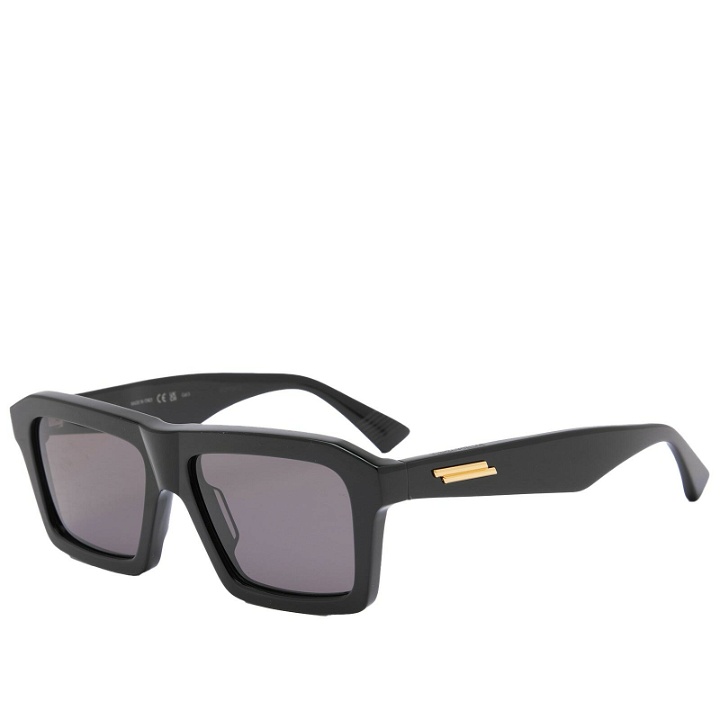 Photo: Bottega Veneta Eyewear Men's Bottega Veneta BV1213S Sunglasses in Black/Grey