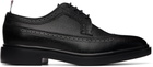 Thom Browne Black Pebble Grain Longwing Brogues