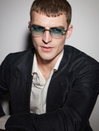 DITA - Trysim.75 Square-Frame Gold and Silver-Tone Titanium Sunglasses