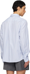 We11done Blue Striped Basic Shirt