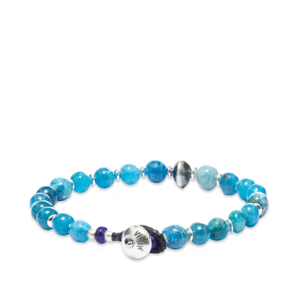 Photo: Mikia Men's Stone Bracelet in Blue Apatite