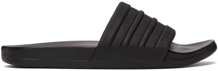 Photo: adidas Originals Black Adilette Comfort Slides