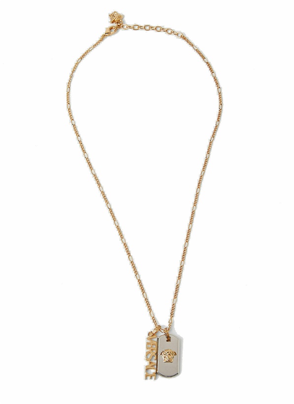 Photo: Versace - Medusa Logo Tag Necklace in Gold