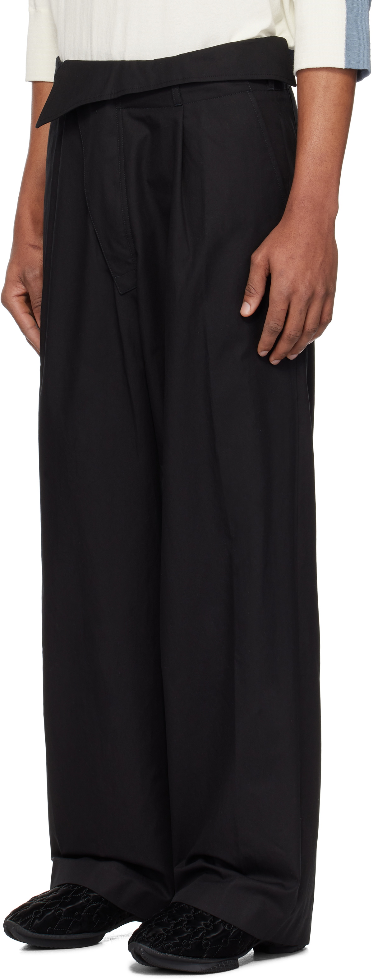 Kiko Kostadinov Black Navin Wide Leg Trousers Kiko Kostadinov
