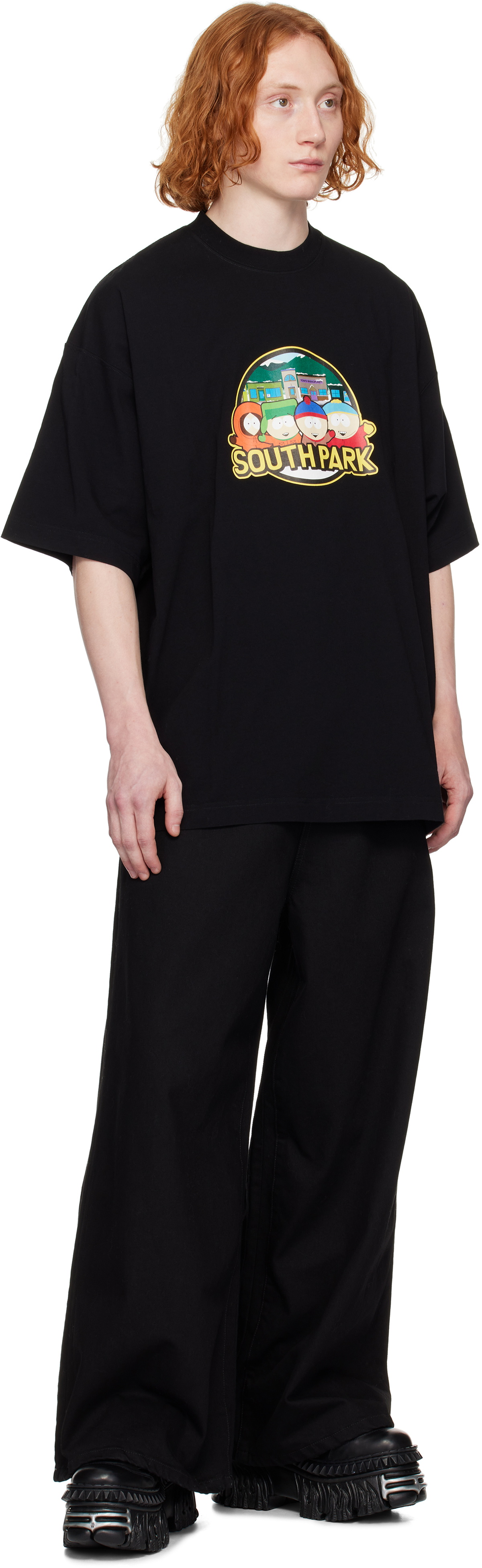 VETEMENTS Black 'South Park' Oversized T-shirt Vetements