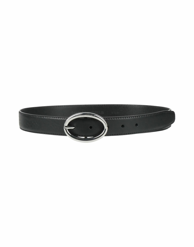 Photo: Karl Lagerfeld Oval Buckle Belt Womens Belt in Black