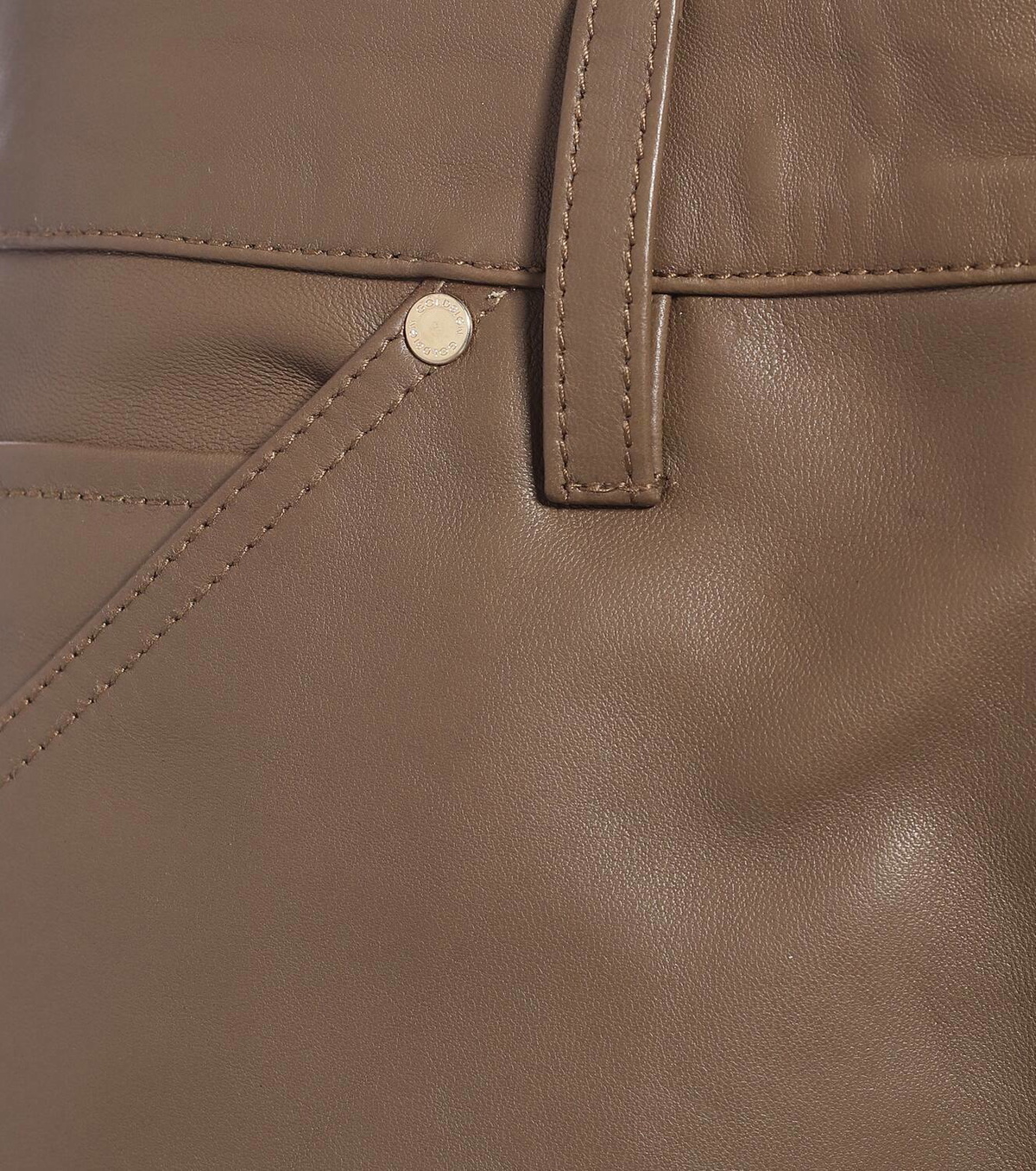 Goldsign High-rise leather Bermuda shorts