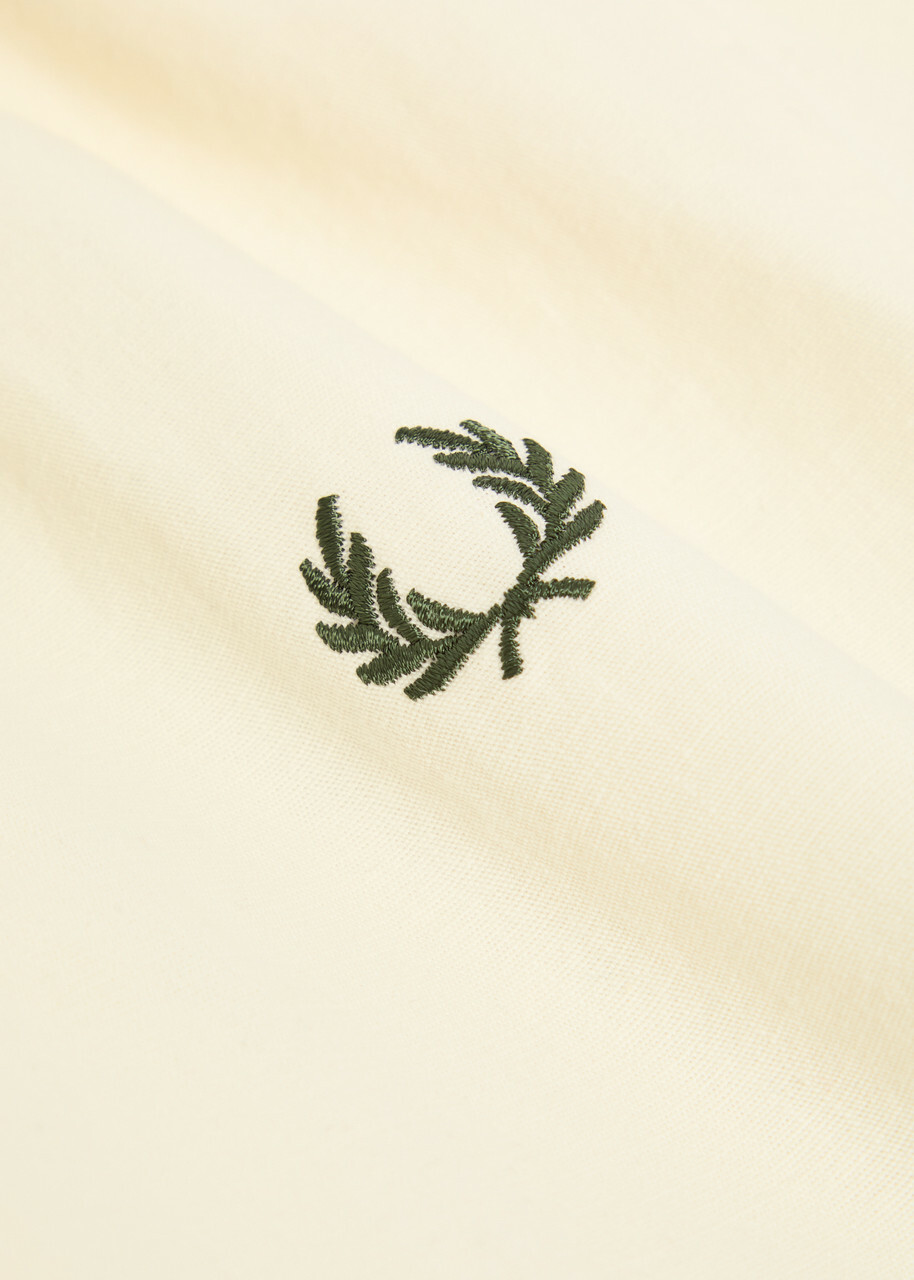 Fred Perry Logo-embroidered Cotton Shirt Ecru