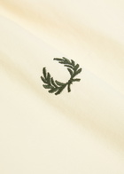 Fred Perry Logo-embroidered Cotton Shirt Ecru