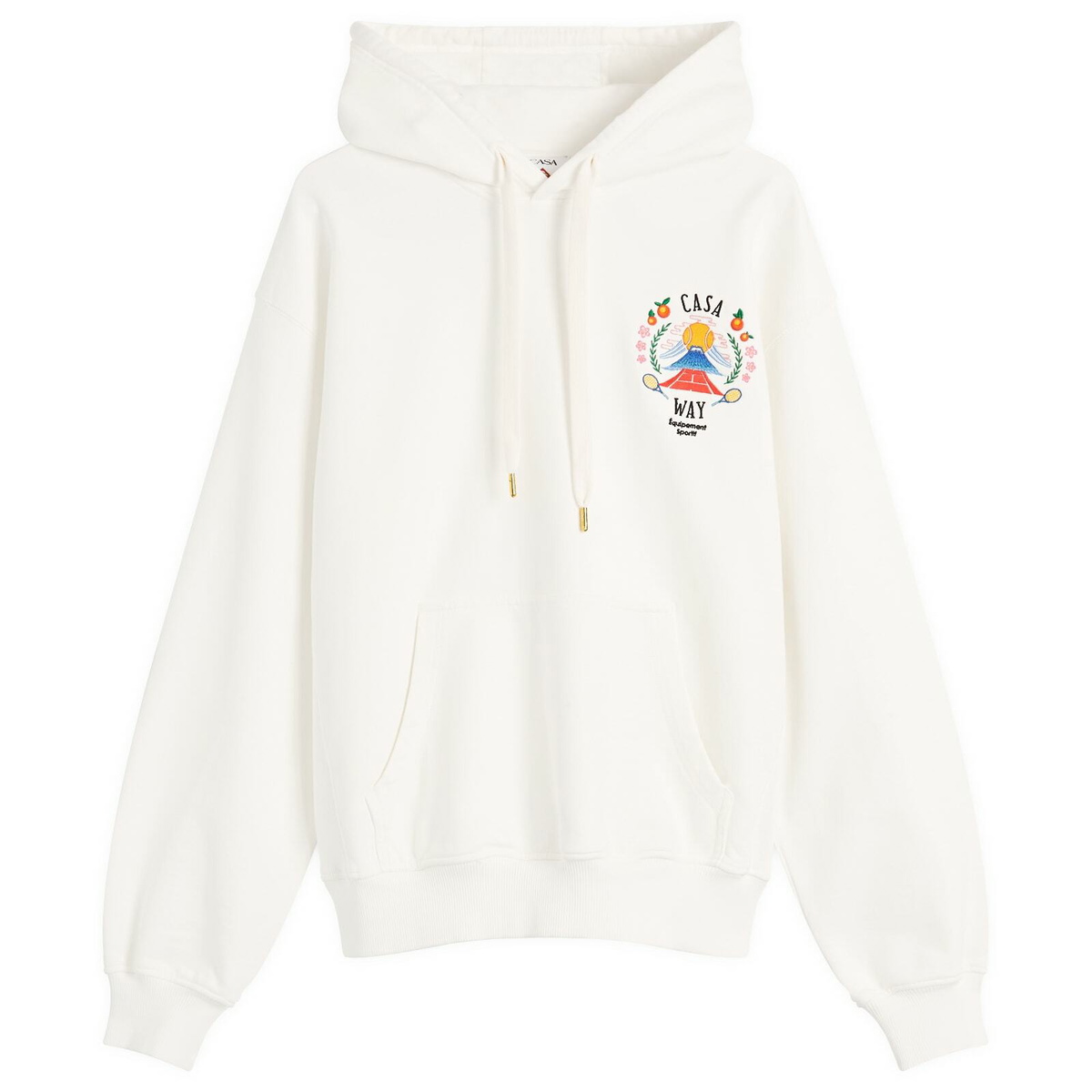 パーカー・フーディ Casablanca White cotton sweatshirt Casablanca Casa Way Embroidered Unisex Hooded Sweatshirt