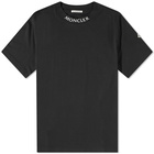 Moncler Men's Logo Collar T-Shirt in Black