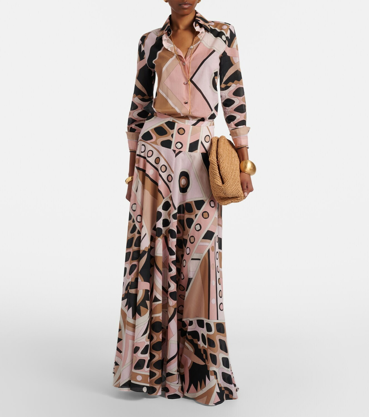 Pucci Vivara cotton muslin maxi skirt
