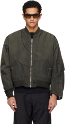 424 Black Military Bomber Jacket