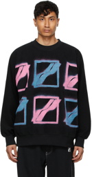 We11done Black & Multicolor Logo Sweatshirt