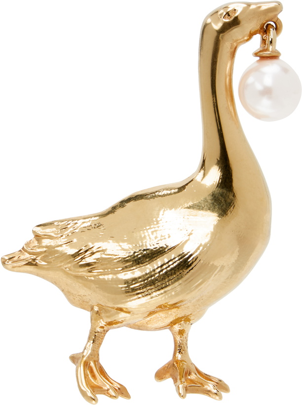 Photo: Moschino Gold Archive Goose Brooch