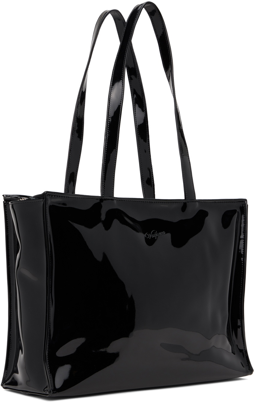 VAQUERA Black Trompe L'oeil Tote