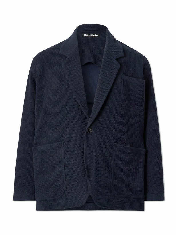 Photo: Monitaly - Seersucker Suit Jacket - Blue