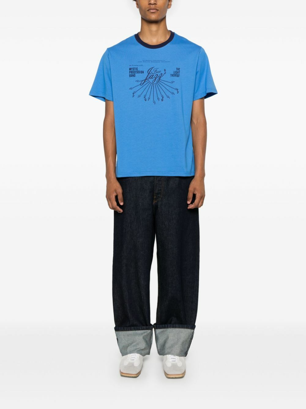 Wales Bonner Blue Jazz T-Shirt Wales Bonner Wales Bonner Blue Jazz T-Shirt Wales Bonner