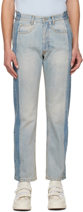 Photo: Alexander McQueen Blue Worker Jeans