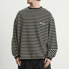 Anglan Men's Striped Long Sleeve in Black