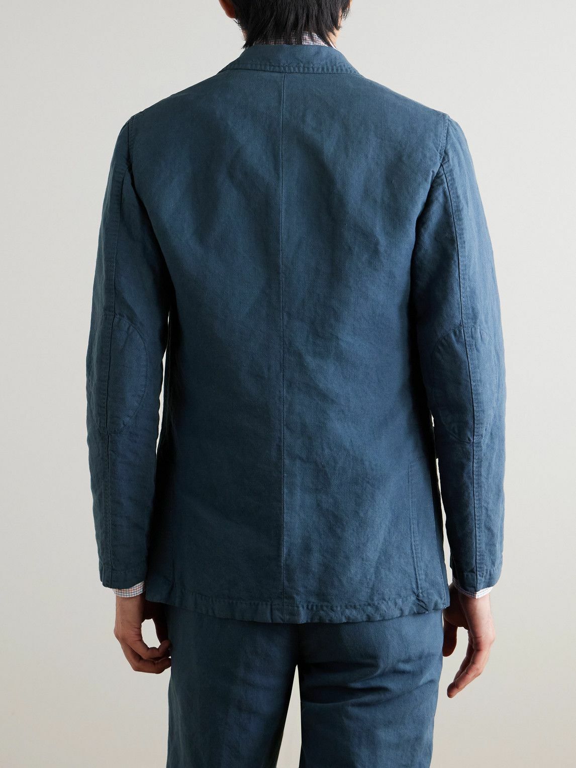 Sid Mashburn - Butcher Hemp and Cotton-Blend Canvas Blazer - Blue