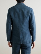Sid Mashburn - Butcher Hemp and Cotton-Blend Canvas Blazer - Blue