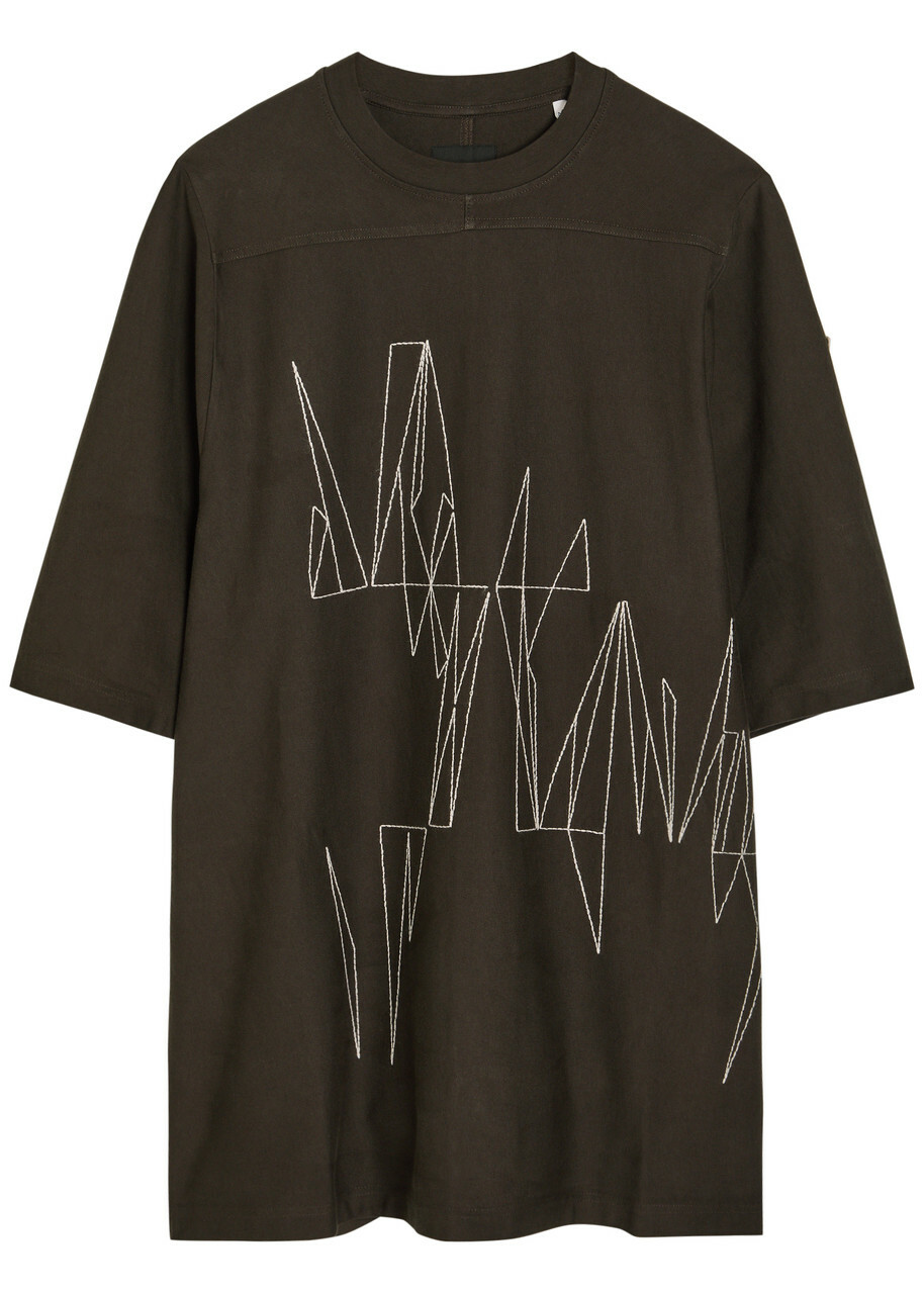 Rick Owens Men's Tour Alice Zip Through Shirt in Black/Brown/Black