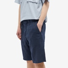 NN07 Men's Keith Linen Shorts in Navy Blue