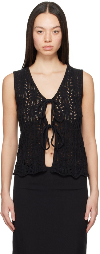Photo: The Garment Black V-Neck Vest